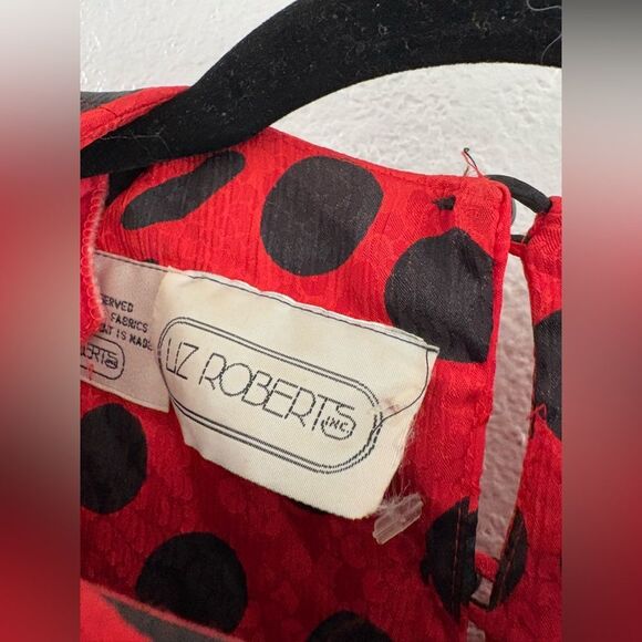 Liz Robert’s red long sleeve ruffle hem vintage dress size 9/10 - Picture 4 of 7